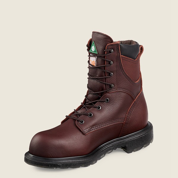Red Wing Safety Boots Burgundy - Red Wing Mens Supersole® 2.0 - 8-inch Insulated Waterproof Csa Toe